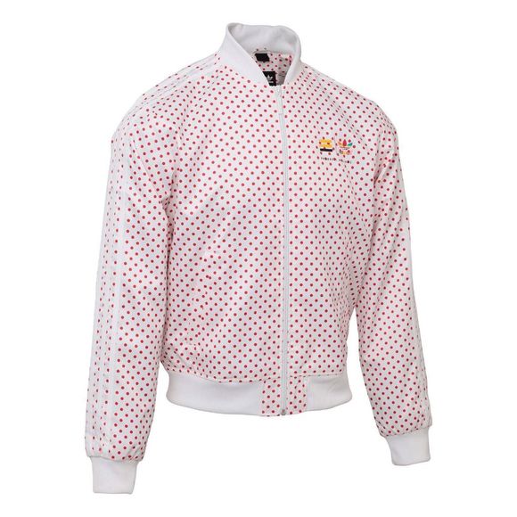 NEW Mens XL ADIDAS Pharrell Williams Polka Dot Track Top Jacket White Red Z97396 - Picture 3 of 4
